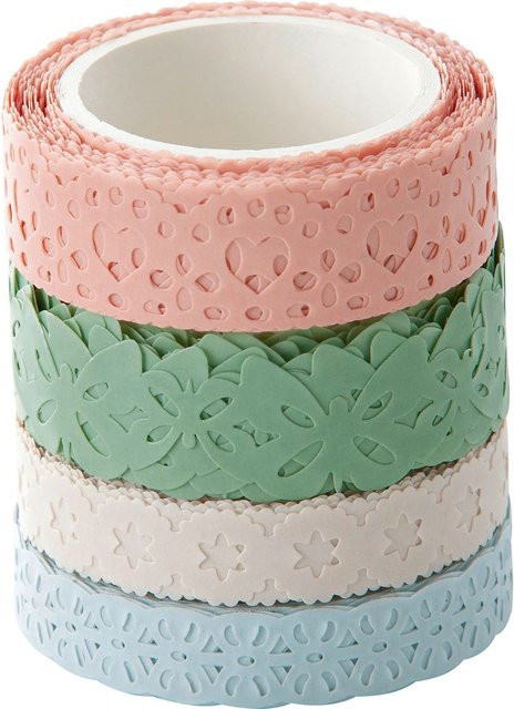 Folia Washi-Dekor Pastell-Mix in Multicolor aus Papier - Bild 1