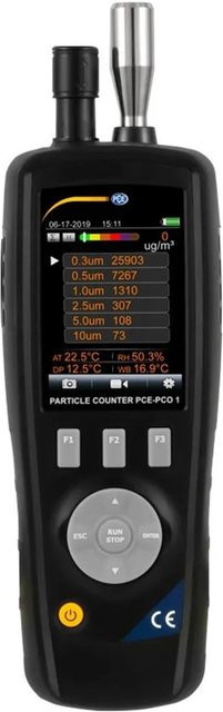 PCE Instruments Partikelzähler PCE-PCO 1 Staubmessgerät in Schwarz mit Temperatur- und Feuchtigkeitsmessung - Bild 2