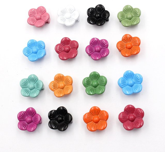 Onebeading Bunte Blumen Slider Perlen, 14x15mm, 10 Stück - Bild 1