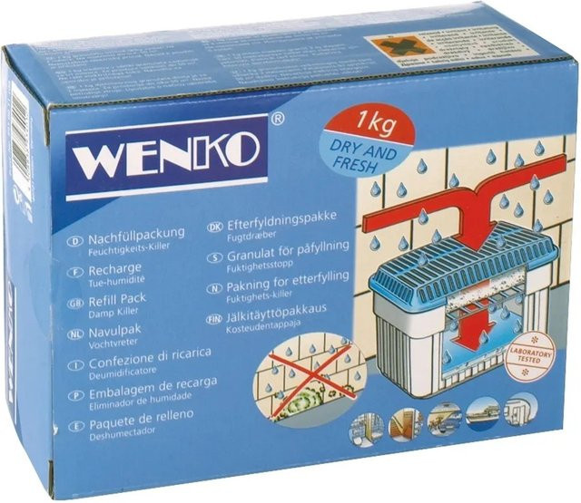 Wenko Feuchtigkeitskiller Raumentfeuchter in Weiß, 1 kg, B/T/H: 24 x 16 x 15 cm - Bild 1