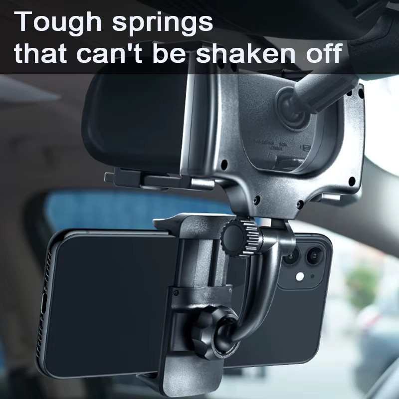 Seametal Smartphone Halterung für den Rückspiegel in Schwarz mit 360-Grad-Drehung und Anti-Shake Funktion für die Auto-Navigation - Bild 4