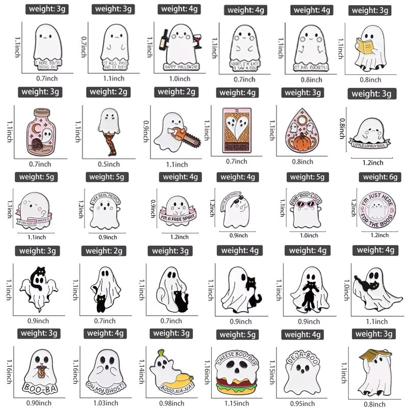 QIHE JEWELRY Brosche, Emaille, Geist und schwarze Katze - Bild 2