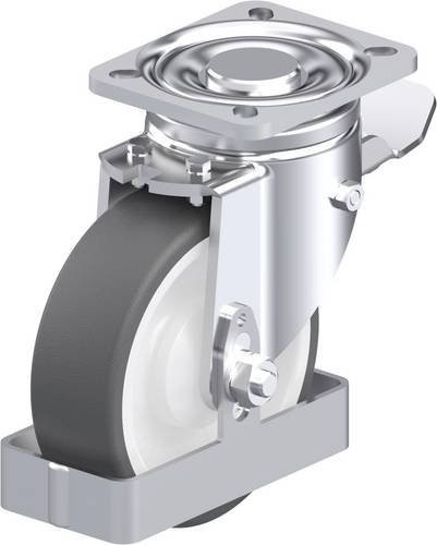 Blickle Stahlblech-Lenkrolle LH-POTH 125K-1-ST-FS in Grau mit 125 mm Rad-Durchmesser und 350 kg Tragfähigkeit - Bild 1