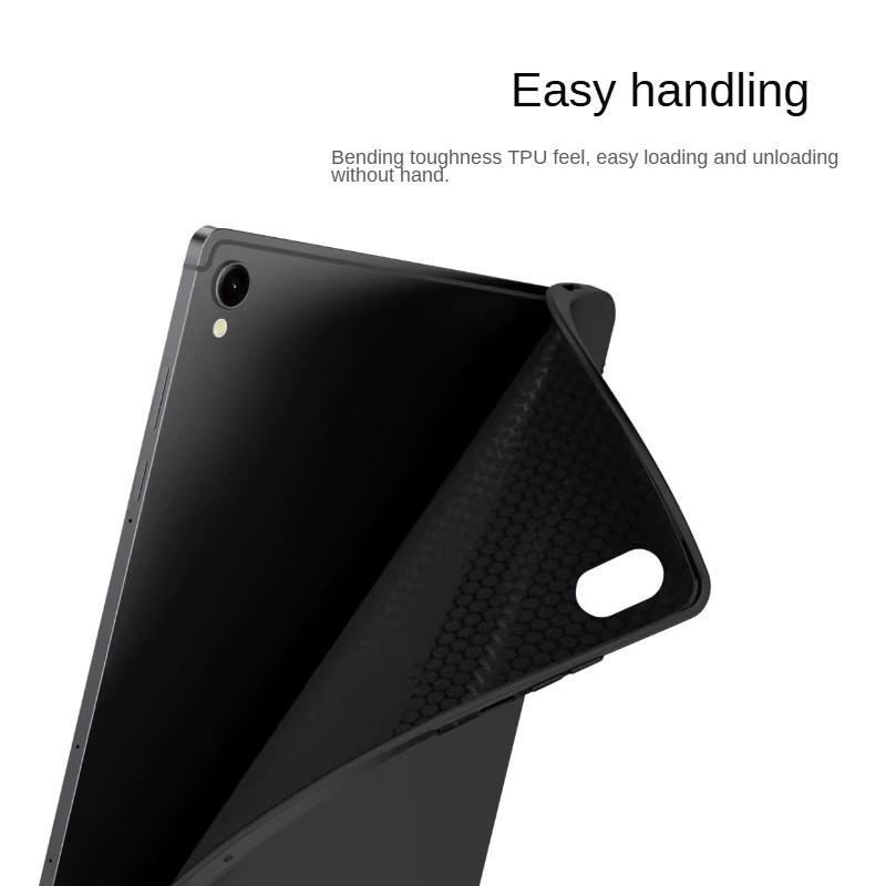 ZNOVAY Silikonhülle für Samsung Galaxy Tab S11 11 Zoll 2025, Back Case Cover für 5G Modelle SM-X730 und SM-X736, Schwarz - Bild 2
