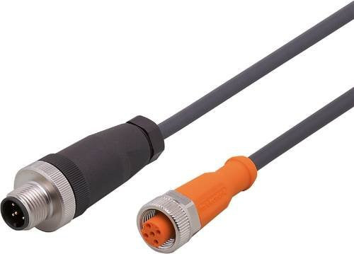 ifm Electronic EY3091 Adapter-Kabel mit 5 Polen, Stecker gerade zu Buchse gerade, grau, Länge: 0,1 m - Bild 1