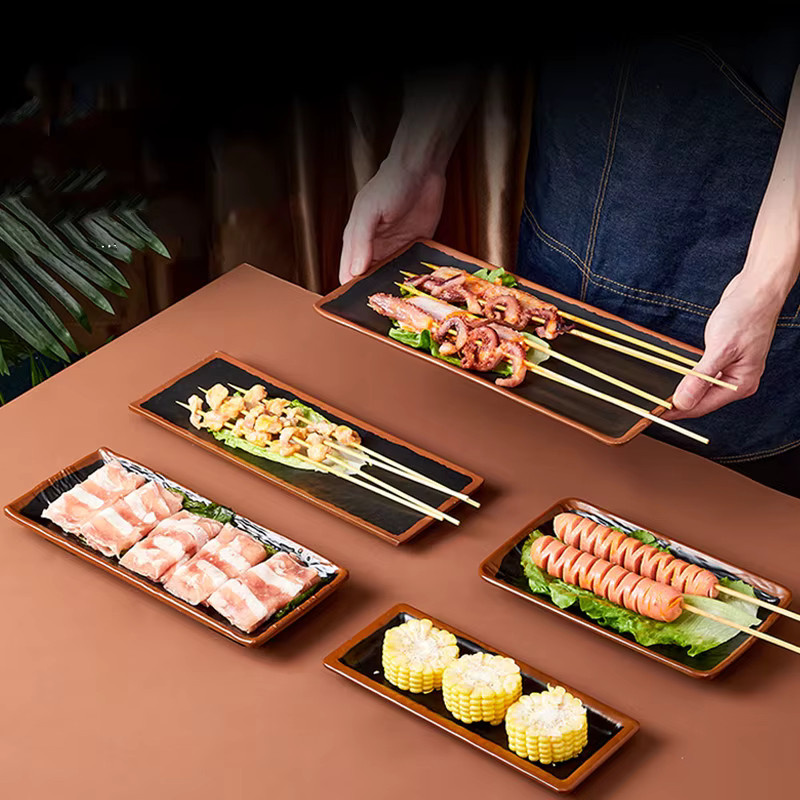 JINGDE CERAMICS Melamin-Essteller in Schwarz für die professionelle Gastronomie - Bild 5