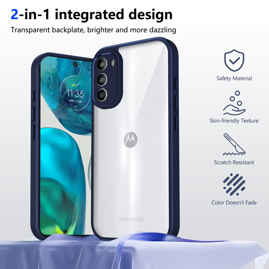 EUCAGR Stoßstange Air Kissen Schutzhülle für Motorola Moto G52 G82 G35 G34 G45 G15 G05 E15 G04 G24 E14 in Transparent Matt - Bild 2