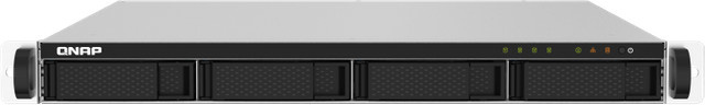 QNAP TS-432PXU NAS-Server in Schwarz mit 4 Schächten, 2 GB RAM, 2.5 Gigabit und 10 Gigabit Ethernet, 1U Rack-Einbaugerät - Bild 1