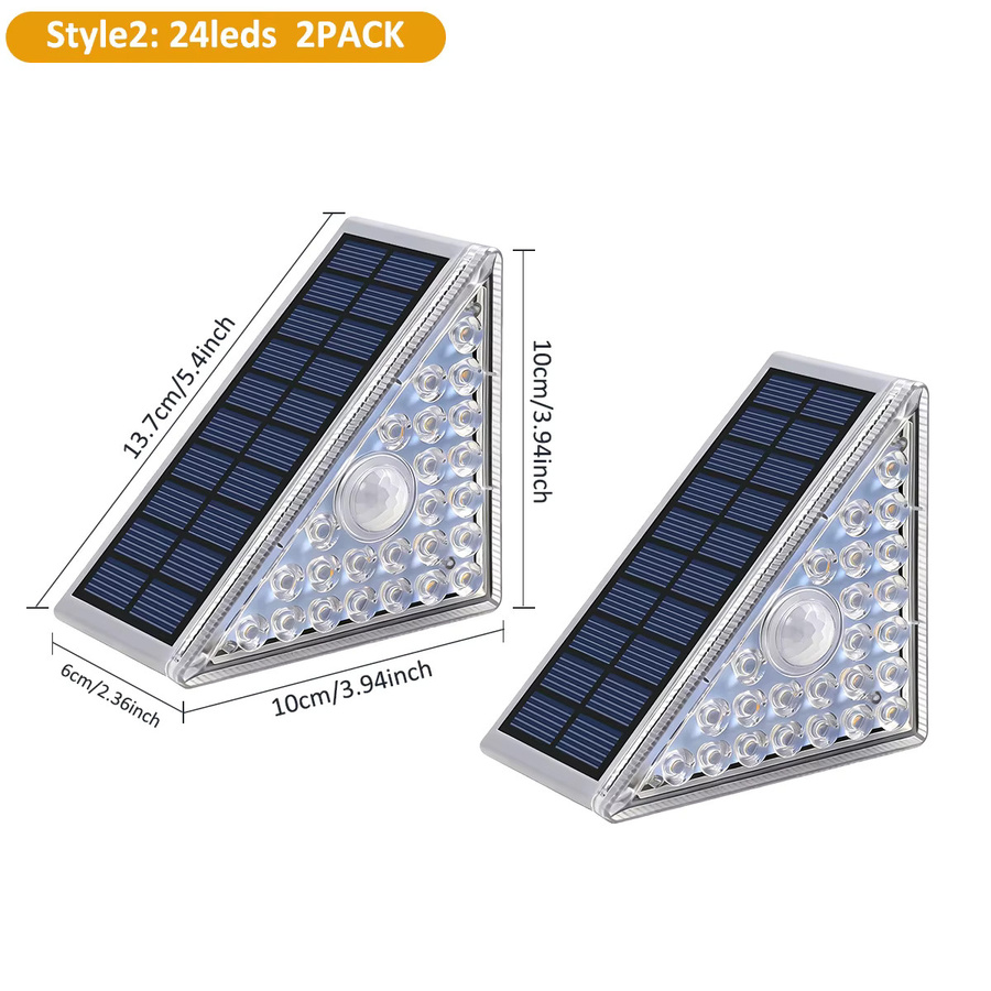 AMARYLLIS LED Solar-Terrassenleuchten Set mit warmweißem Licht, IP65 wasserdicht, dreieckige Solarleuchten für Garten, Terrasse und Treppen - Bild 6