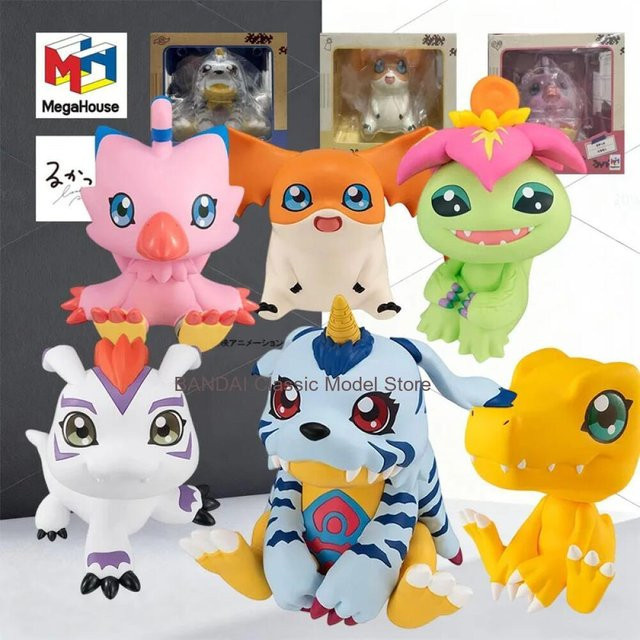 MegaHouse Digimon Adventure Look Up Agumon Piyomon Gomamon, Actionfigur - Bild 1