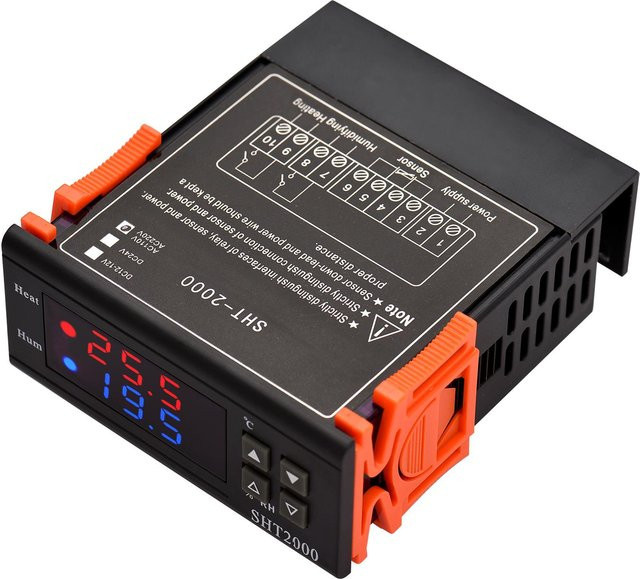 TOMTOP JMS Digitaler Temperaturregler SHT2000 Intelligenter Kühlschrankregler Schwarz - Bild 1