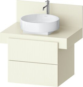 Duravit Waschtischunterschrank Balcoon in Elfenbeinstruktur mit 2 Schranktüren, B/T/H: 60 x 57 x 53,4 cm - Bild 1