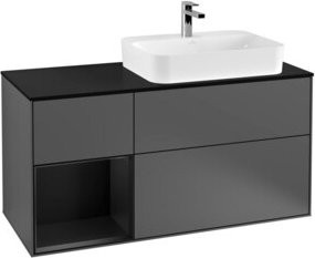 V&B Waschtischunterschrank Finion in Anthrazit, Breite: 120 cm, Tiefe: 50,1 cm, Höhe: 50,1 cm - Bild 1