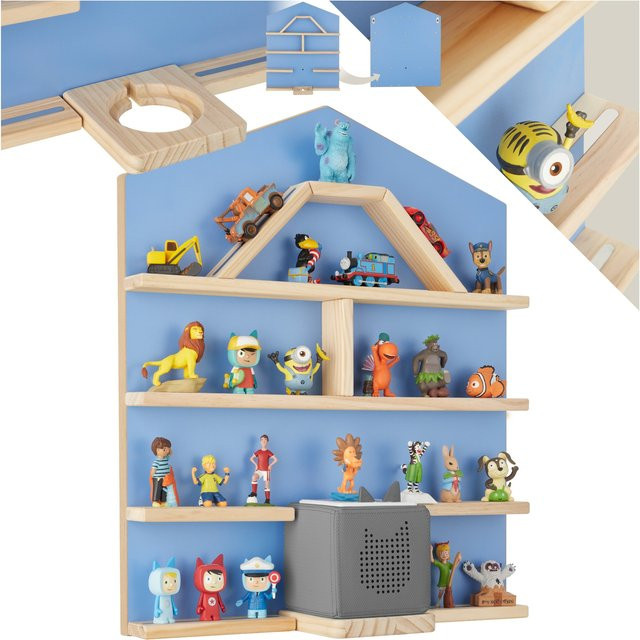 tectake Wandregal Mylittle Story für bis zu 50 Tonies in Blau, B/T/H: 50 x 15,5 x 60 cm - Bild 1