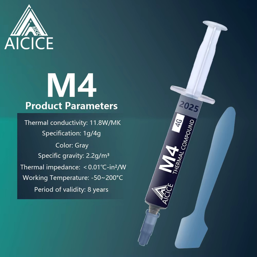 M4 Wärmeleitpaste für CPU und GPU, 11,8 W/M-k, Grau, 4 g - Bild 2