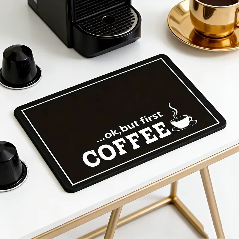 VIKAMA Abtropfmatte für Kaffeemaschinen und Bartheken aus Silikon, Schwarz, B/T: 30,0 x 20,0 cm - Bild 3
