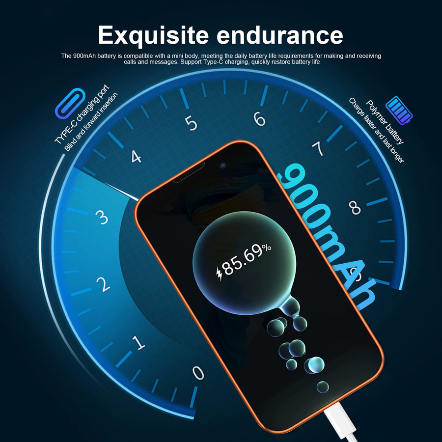 SERVO 17SE MINI 3G Smartphone in Orange mit Android System, 3,0 Zoll Display, 2 GB RAM und 16 GB Speicher, Dual-SIM, WiFi und GPS - Bild 2