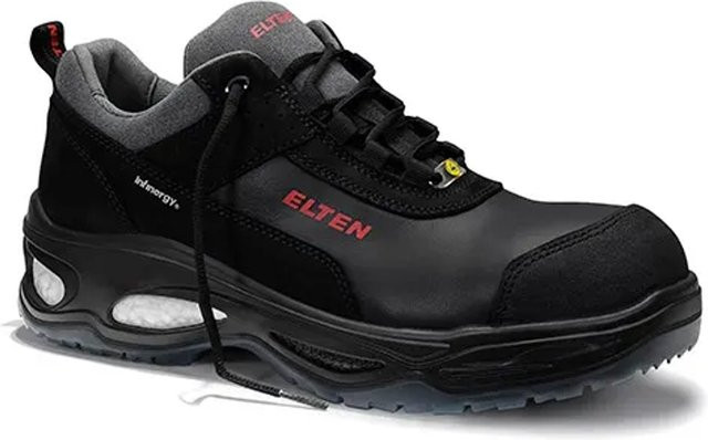 Elten Sicherheitshalbschuh Miles Low ESD S3 aus Leder in Schwarz-Grau Größe 44 - Bild 1
