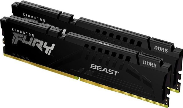 Kingston FURY Beast DDR5 Arbeitsspeicher Kit 64 GB, 2 x 32 GB, 6000 MHz, Schwarz - Bild 1
