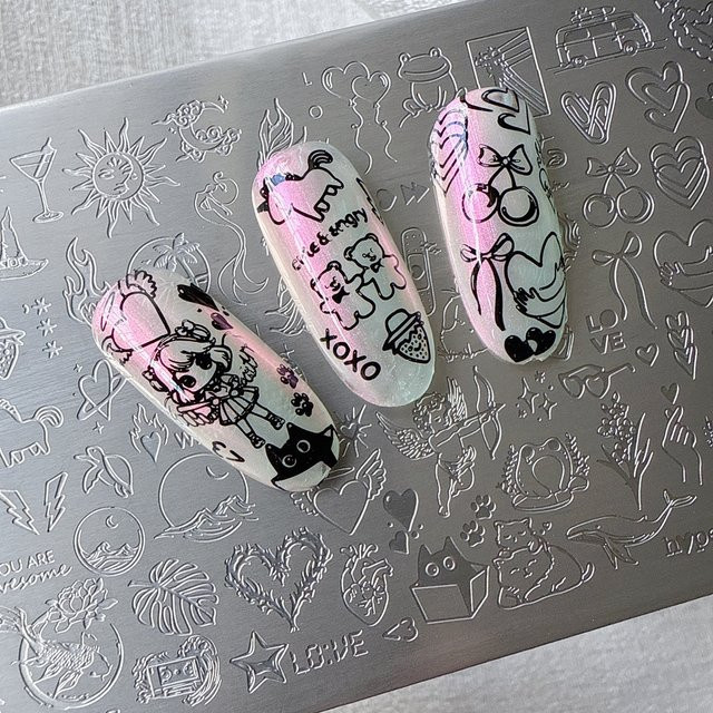 XMQ Nail Art Stamping Plates City Template Graffiti Imageplates - Bild 1
