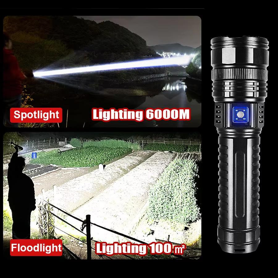 Pawell LED Taschenlampe wiederaufladbar in Schwarz für Outdoor und Camping - Bild 8