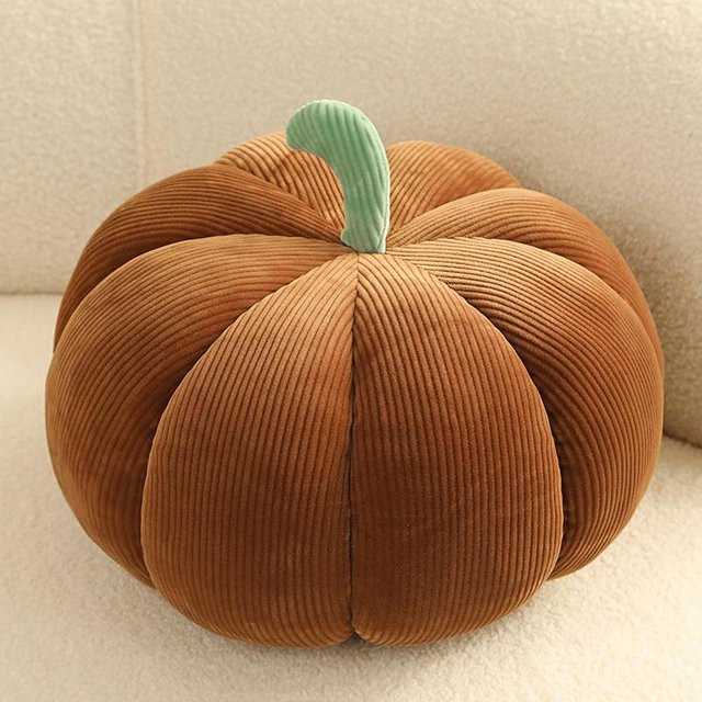 Kürbis Plüschtier Halloween Dekoration in Orange, weiches Kuscheltier-Kissen aus Polyester, Größe: 18 cm bis 55 cm - Bild 1