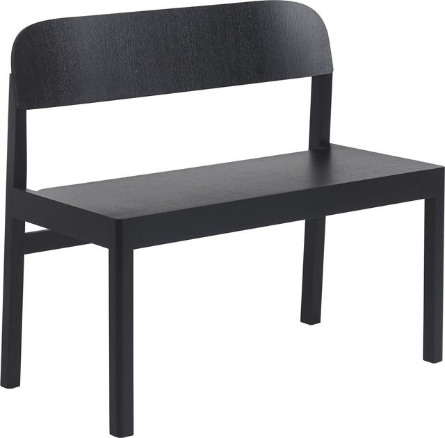 Muuto Workshop Bank aus Holz in Schwarz Matt im skandinavischen Design - Bild 1