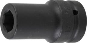 BGS Kraft-Steckschlüssel-Einsatz Sechskant tief 5500-22 mit 25 mm (1 Zoll) Antrieb und 22 mm Schlüsselweite in Schwarz aus Edelstahl - Bild 1