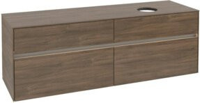 V&B Waschtischunterschrank Collaro mit LED 12W und Aufsatzwaschtisch rechts, B/T/H: 160 x 54,8 x 50 cm - Bild 1