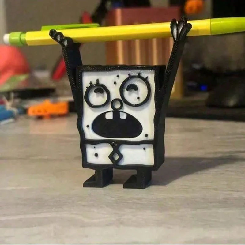 MTMA Cartoon Graffiti Stifthalter Organizer aus Kunststoff, Mehrfarbig, Dekorative Schreibtischorganisation für Kinder - Bild 1
