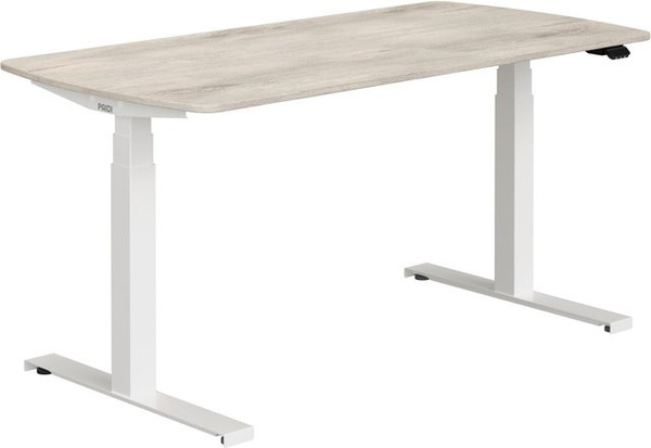 Schreibtisch PAIDI E-LION höhenverstellbar mit Elektromotor in Braun/Eiche, B: 150,0 cm, T: 80,0 cm, H: 62,0 - 75,0 cm