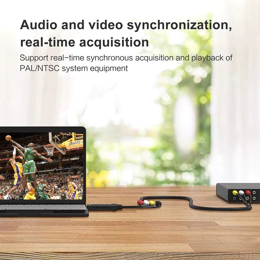 USB Videoaufnahmekarte Easy Cap Schwarz: RCA und S-Video zu USB 2.0 Konverter für VHS, VCR, Mini DV, Hi8 und DVD zur Digitalisierung von Audio und Video - Bild 4