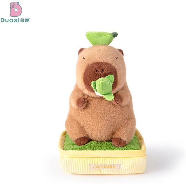 Capybara Plüschtier Kissen Topfpflanze, 30cm, ab 14 Jahre - Bild 1