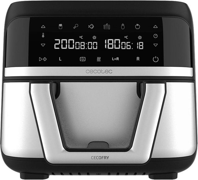 Cecotec Cecofry Dual 9000 Heißluftfritteuse und Grill in Schwarz - Bild 1