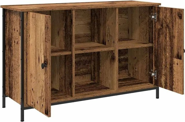 vidaXL TV-Schrank modern in Braun aus Holzwerkstoff und Stahl, B/T/H: 101 x 35 x 65 cm - Bild 1