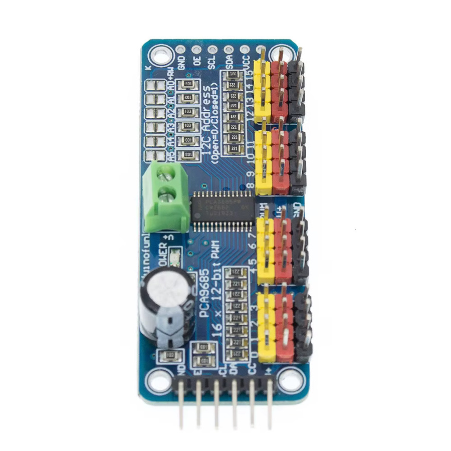 AITEWIN ROBOT PCA9685 16 Kanal 12-Bit PWM Servomotor Treiber I2C Modul in Blau - Bild 2