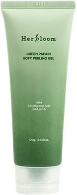 Herbloom Green Papain Soft Peeling Gel, 120g, mit Hyaluronsäure und AHA - Bild 1