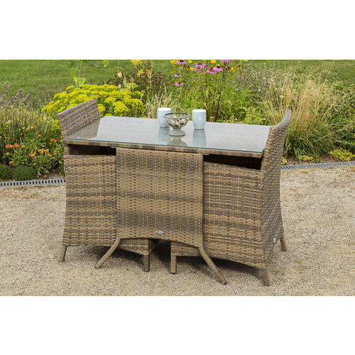 Merxx Treviso Gartenmöbel-Set 3-teilig in Beige mit Geflecht und pulverbeschichteter Oberfläche - Bild 3