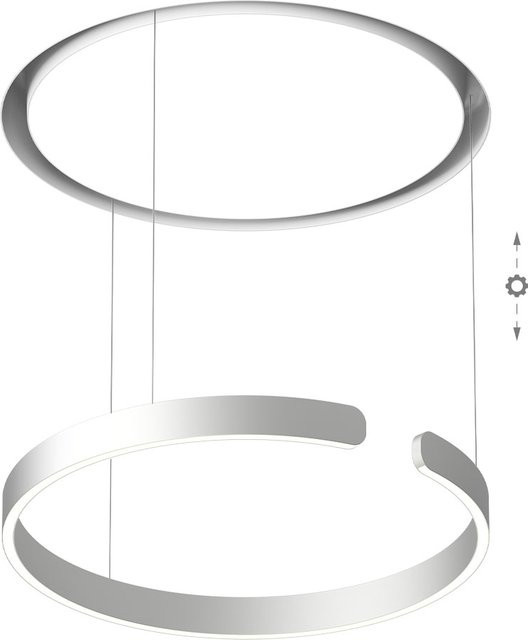 Occhio Mito Cosmo 60 LED-Pendelleuchte in Weiß Matt und Silber Matt mit Tunable White (2700K - 4000K) und dimmbarer Lichtsteuerung - Bild 1