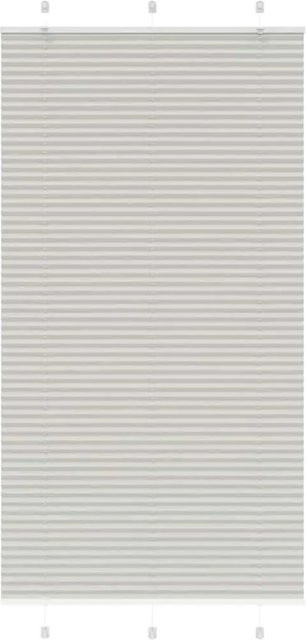 vidaXL Plissee Hellgrau aus Polyester, semi-transparent, B: 105 cm, H: 200 cm - Bild 1