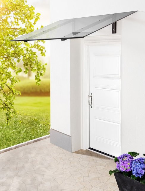 Aluminium Pultvordach Dany mit Polycarbonatplatte B/H/T: 150 x 34,5 x 98 cm - Bild 1