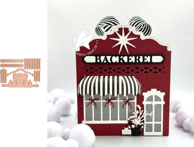 Presell House Stanzformen für DIY Scrapbooking und Fotoalbum in Rot aus Metall - Bild 1