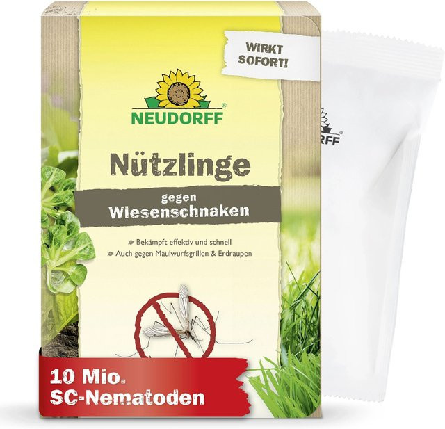 Neudorff SC-Nematoden zur biologischen Bekämpfung von Wiesenschnaken für Rasenflächen, Gemüsebeete und Zierpflanzen, 20 m² - Bild 1