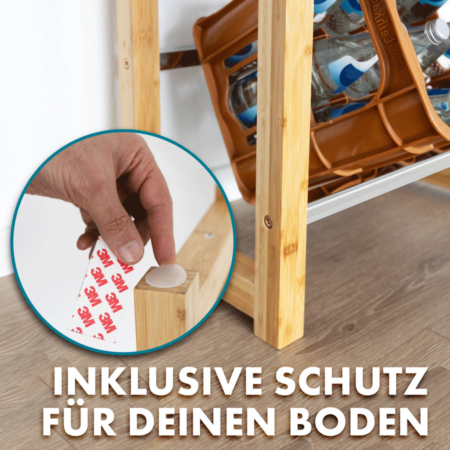 Floordirekt Bambus Flaschenkastenständer für 3 Kisten in Braun - Bild 3