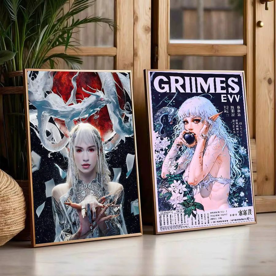 G-Grimes SINGER Poster-Kunst Portrait Wanddekoration Breite: 20,0 cm, Höhe: 15,0 cm - Bild 3