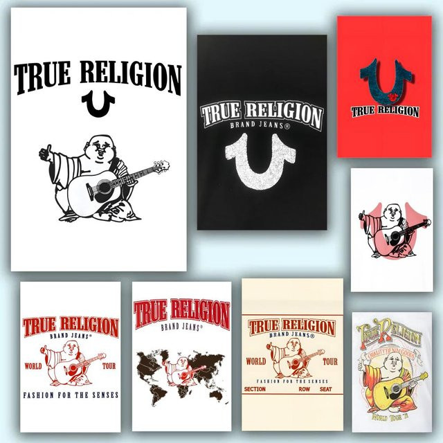 True Religion Wandkunst Poster in Schwarz, ästhetische HD-PVC Wanddekoration, Rechteckig, B: 20 cm, H: 15 cm - Bild 1