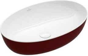 Villeroy & Boch Aufsatzwaschtisch Artis aus Keramik in Rot, B/T: 61 x 41 cm, ohne Überlauf - Bild 1