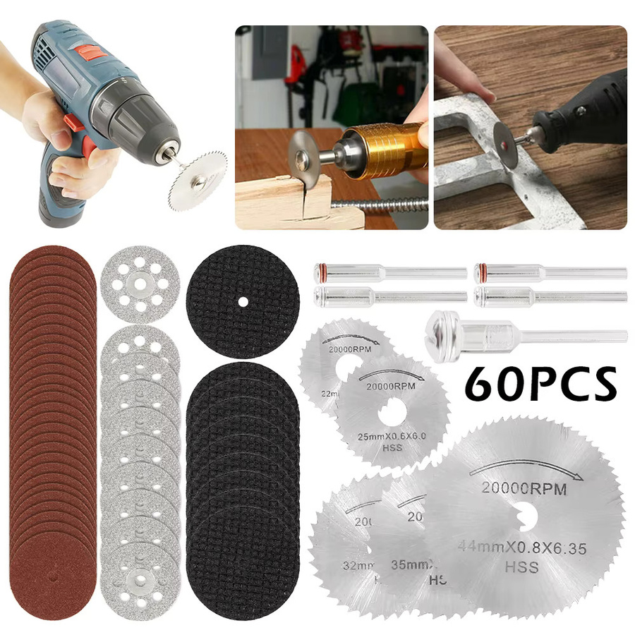 Toorise Mini-Kreissäge mit Schneidscheibe und Schleifscheibe für Metall als Dremel-Zubehör - Bild 3