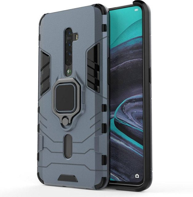 Oppo Reno 2 3D Ring Armor Handyhülle in Grau für Oppo Reno2 Z CPH1907 A9 A5 Case - Bild 1