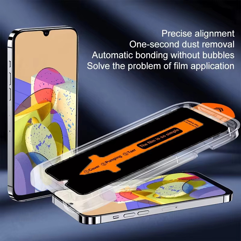 AKABEILA Blickschutzfolie aus gehärtetem Glas für iPhone Modelle in Transparent - Bild 4